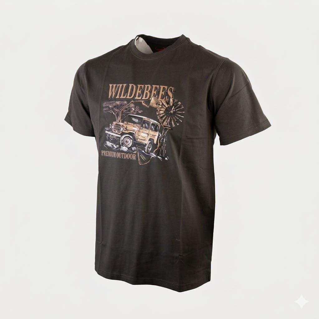 Wildebees Mens Cruising Africa Tee Fatigue