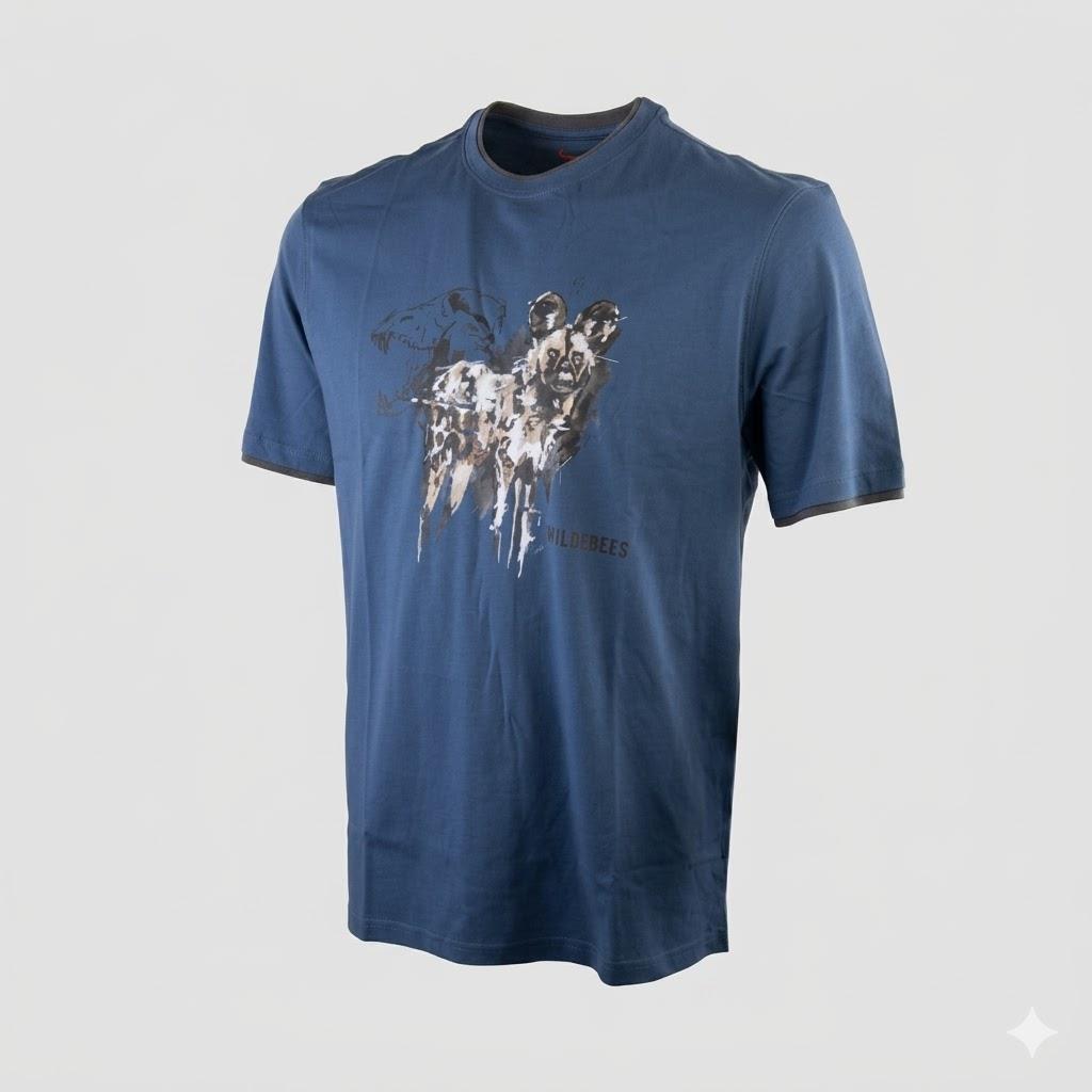Wildebees Mens Wild Dog Tee Indigo