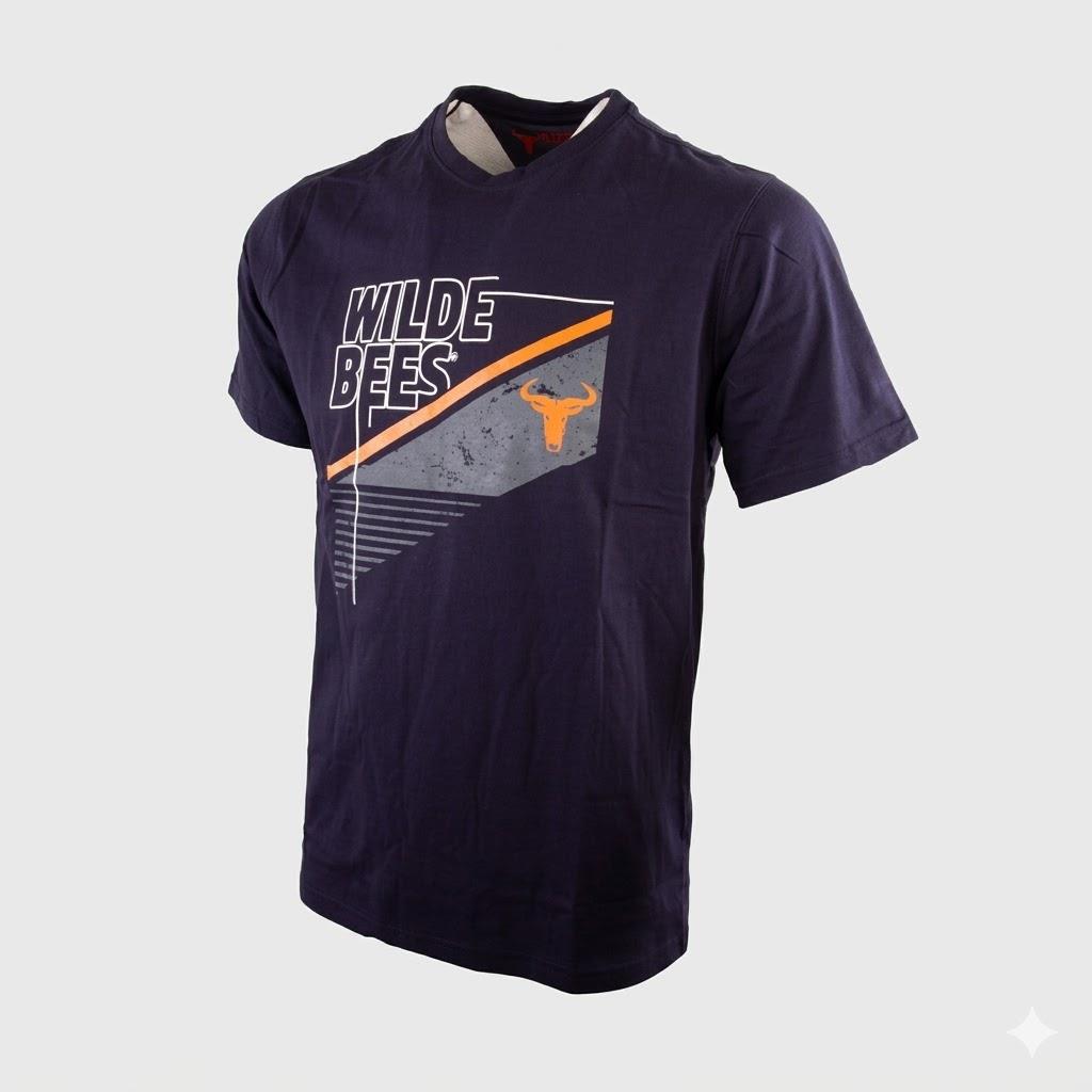 Wildebees Mens Trendy Urban Tech Tee New Navy