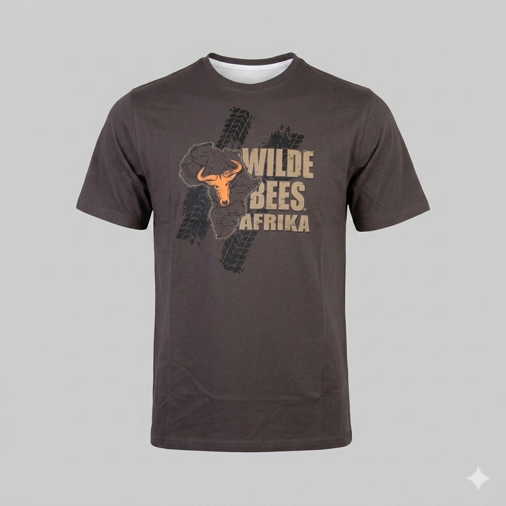 Wildebees Mens Afrika Trek Tee Pewter