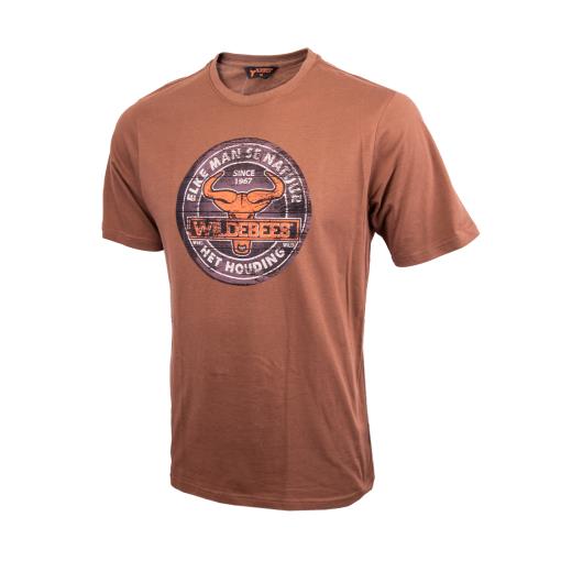 Wildebees Mens Wood Barrel Short Sleeve Tee Combat
