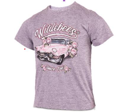 Wildebees Girls Pink Cadillac Short Sleeve Tee Fog