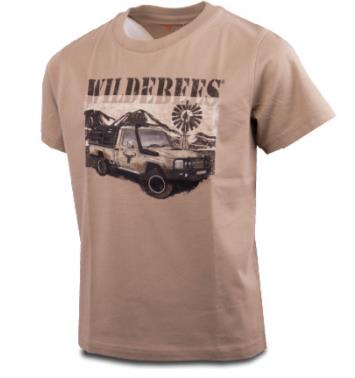 Wildebees Boys Plaas Cruiser Short Sleeve Tee Desert Sand