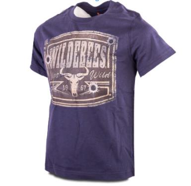 Wildebees Boys Bullet Sign Short Sleeve Tee New Navy