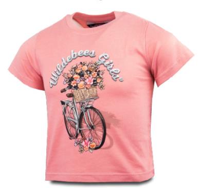 Wildebees Girls Country Side Blooms Short Sleeve Tee Cameo