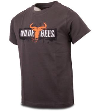 Wildebees Boys Grafitti Splatter Short Sleeve Tee Pewter