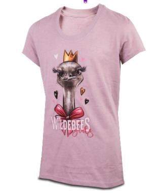 Wildebees Girls Lady Lashes Short Sleeve Tee Lilac Ash Mel