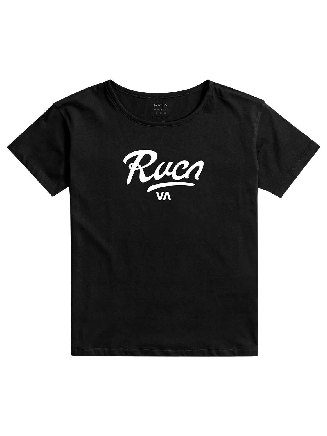 Rvca Girls Decca Short Sleeve Tee Black