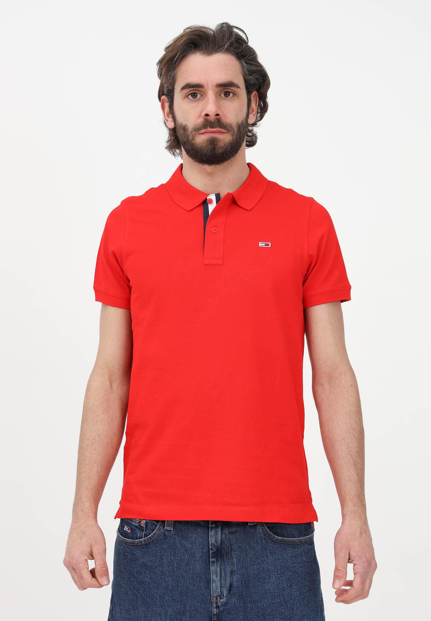 Tommy Hilfiger Mens 1985 Regular Short Sleeve Polo Golfer Red