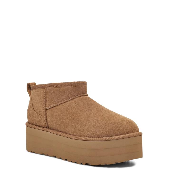 Ugg Womens Classic Ultra Mini Platform Shoe Chesnut