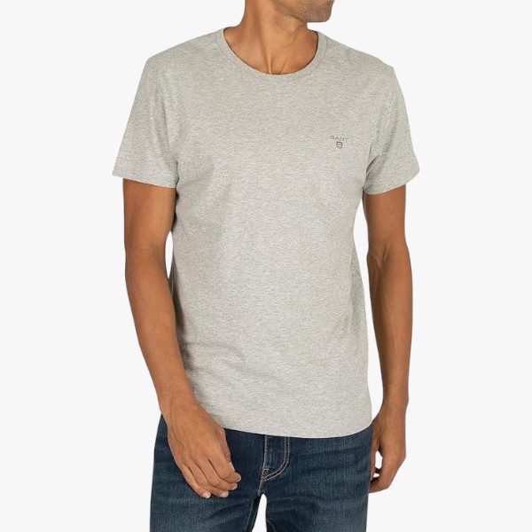 Gant Mens Original Fit Short Sleeve Tee 94 Grey