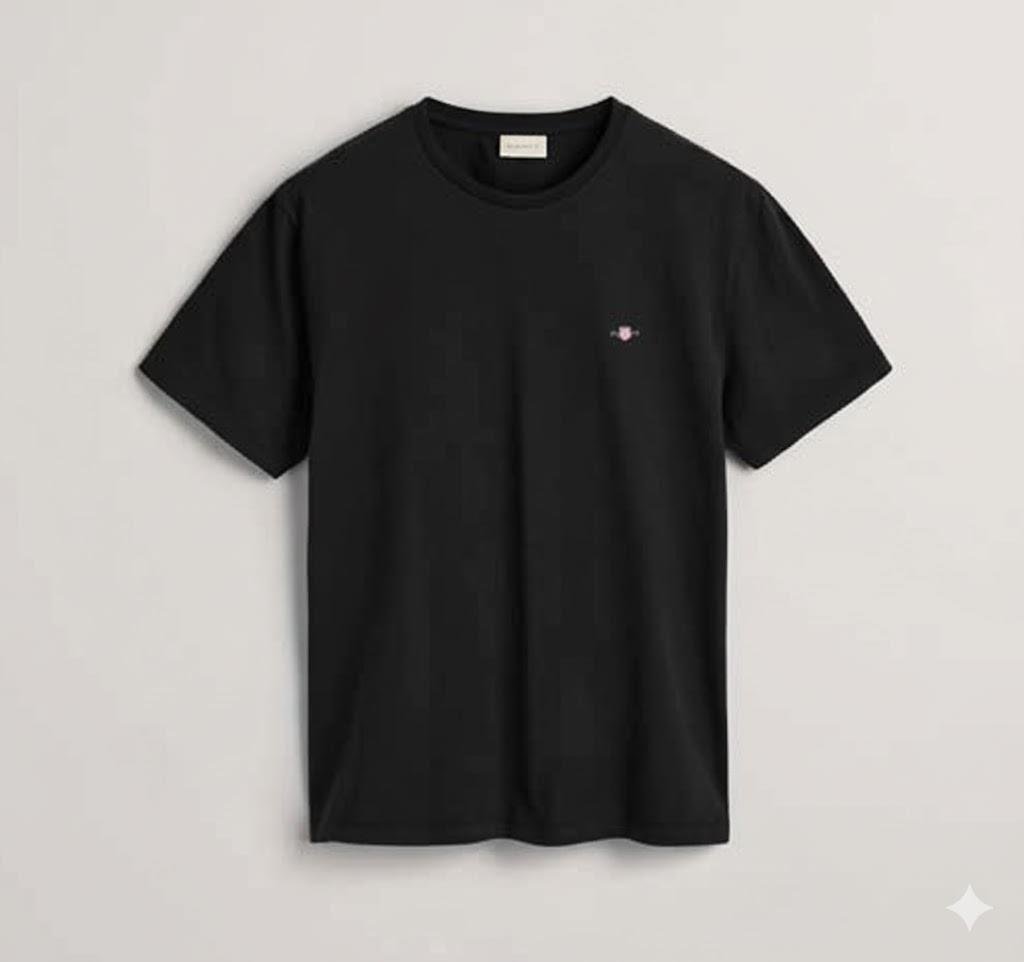 Gant Mens Regular Shield Short Sleeve Tee Black