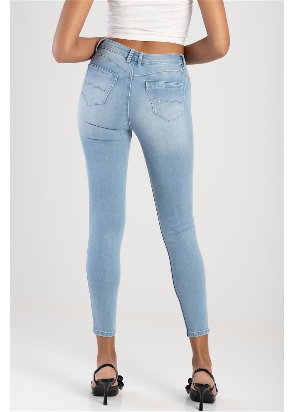Sissy Boy Womens Zoey Mid Waist Basic Skinny Jeans Lt Vintage