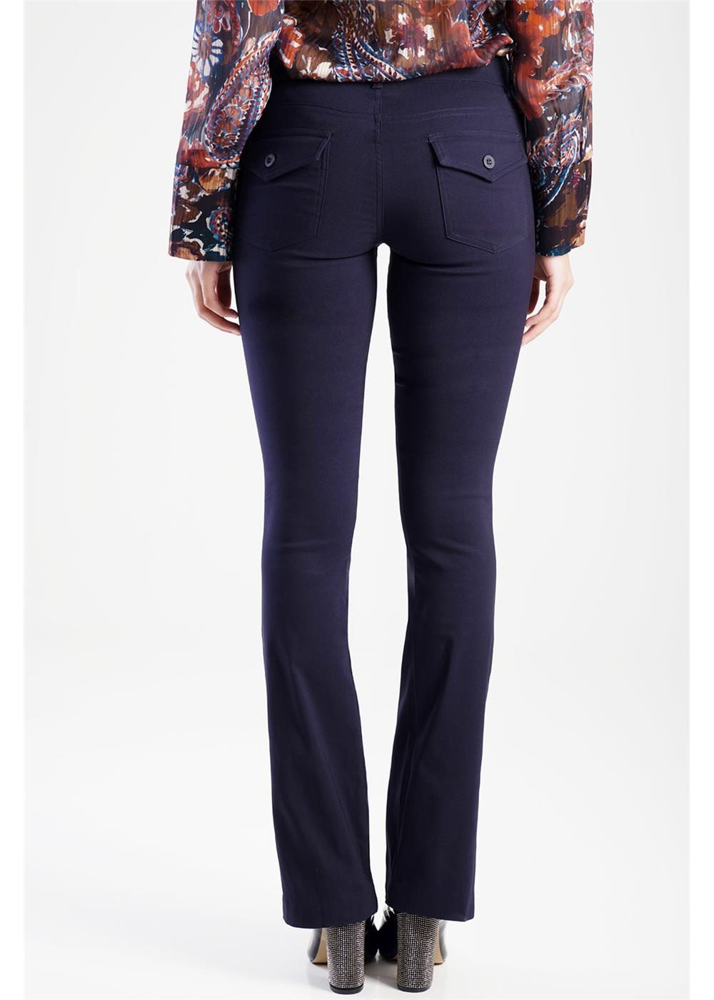 Sissy Boy Womens Tony Mid Rise Bootleg Pants Navy