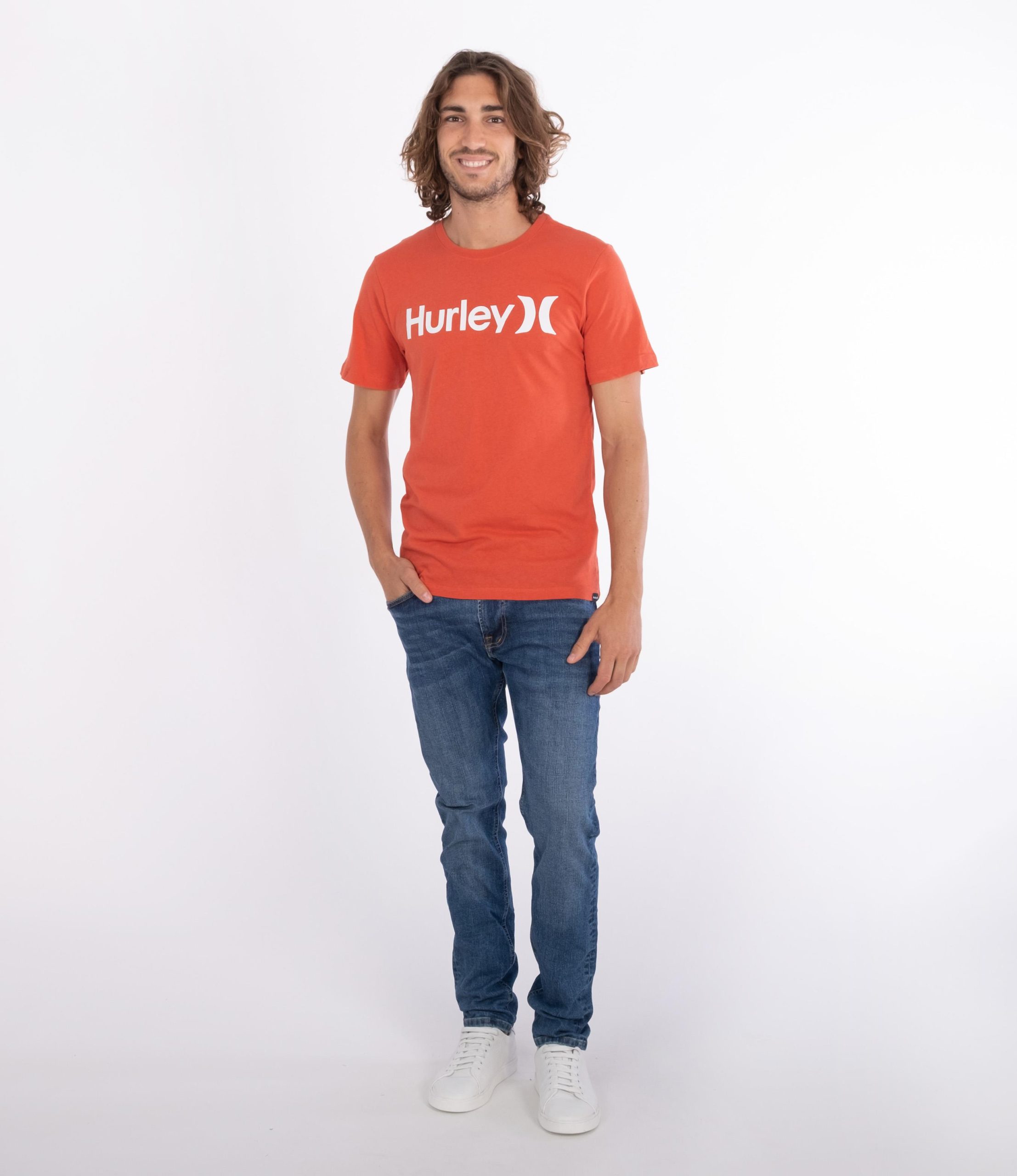Hurley Mens Evd Was Oao Solid Short Sleeve Tee H887 Martian Sunrise