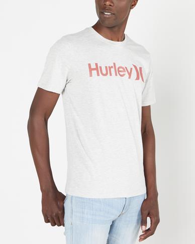 Hurley Mens Evd Wash Oao Solid Short Sleeve Tee H050 Grey Heather