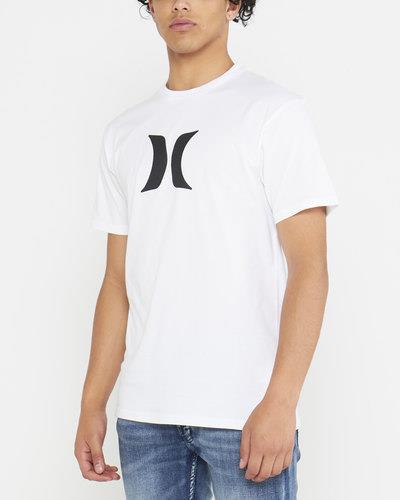 Hurley Mens Icon Classic Short Sleeve White Black