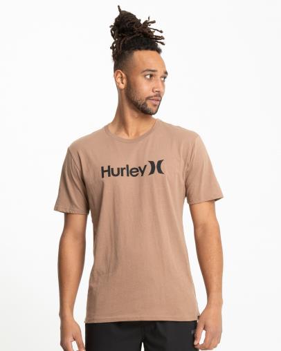 Hurley Mens Evd Wash Seasonal Oao Solid Short Sleeve Tee Taupe Haze