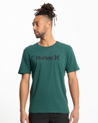 Hurley Mens Evd Wash Seasonal Oao Solid Short Sleeve Tee Alpine Green