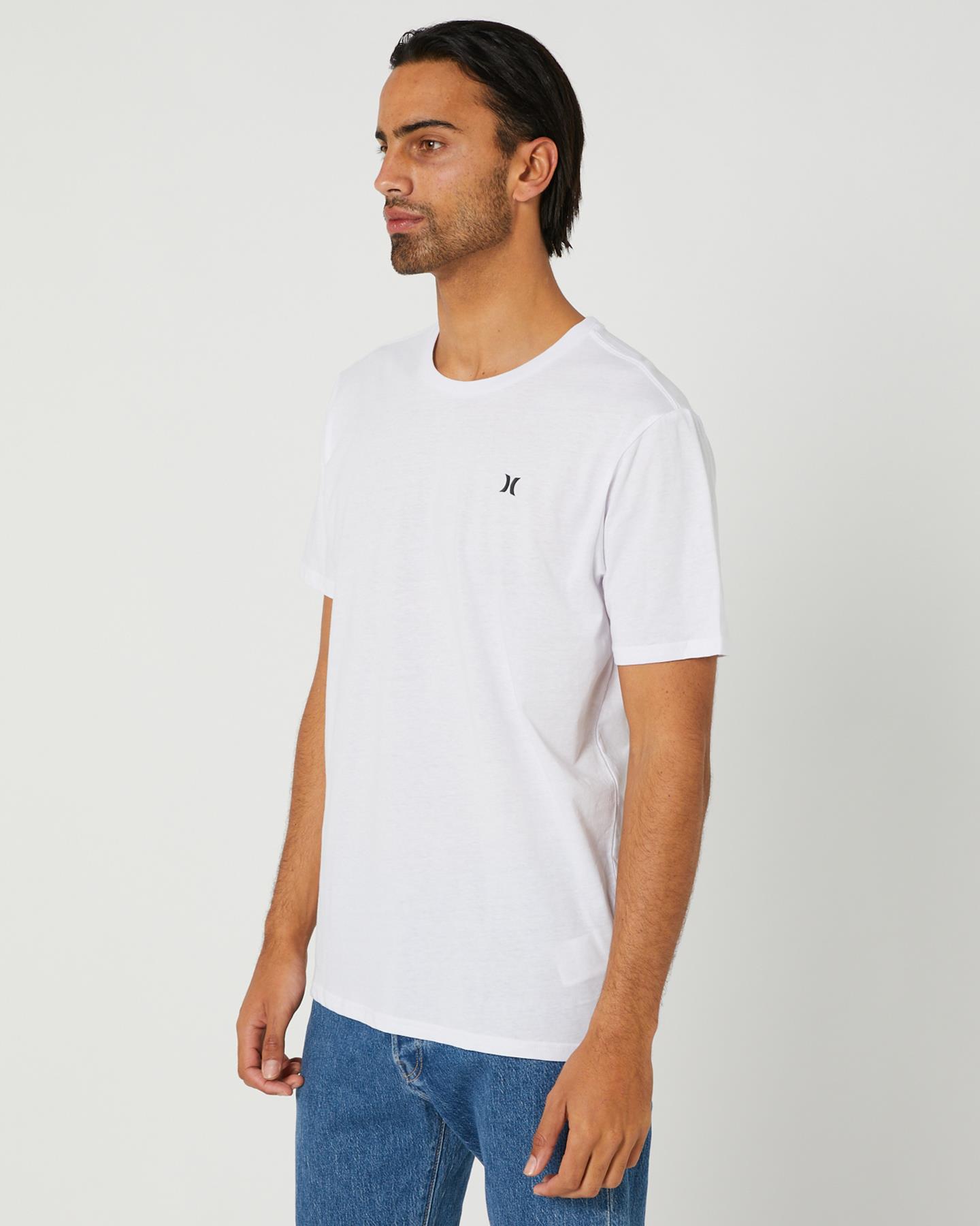Hurley Mens H20 Dri Icon Short Sleeve Tee White