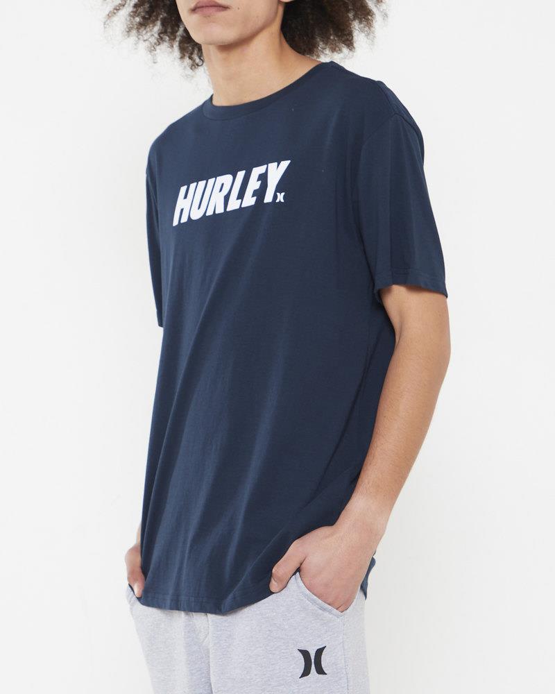 Hurley Mens Fastlane Classic Short Sleeve Tee Navy Cream