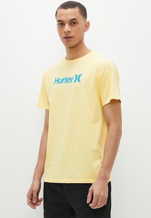 Hurley Mens One And Only Seasonal Short Sleeve Tee Pale Banana