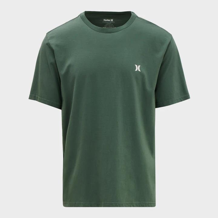 Hurley Mens Small Icon Short Sleeve Tee Sage Leaf