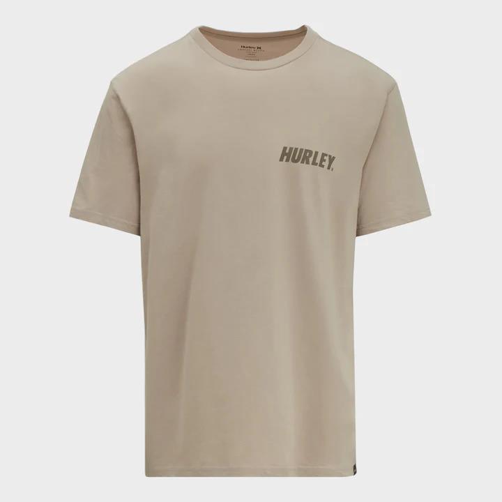 Hurley Mens Fastlane Small Short Sleeve Tee Stone