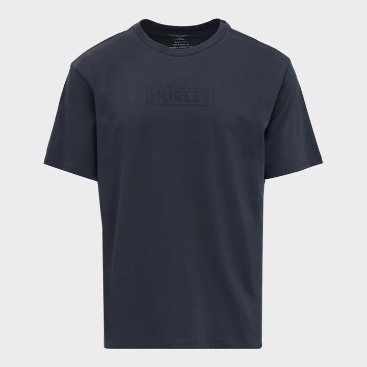 Hurley Mens Boxed In Short Sleeve Tee French Navy