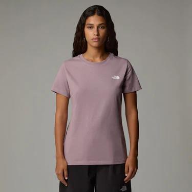 The North Face Womens Simple Dome Short Sleeve Tee Purple Chalk