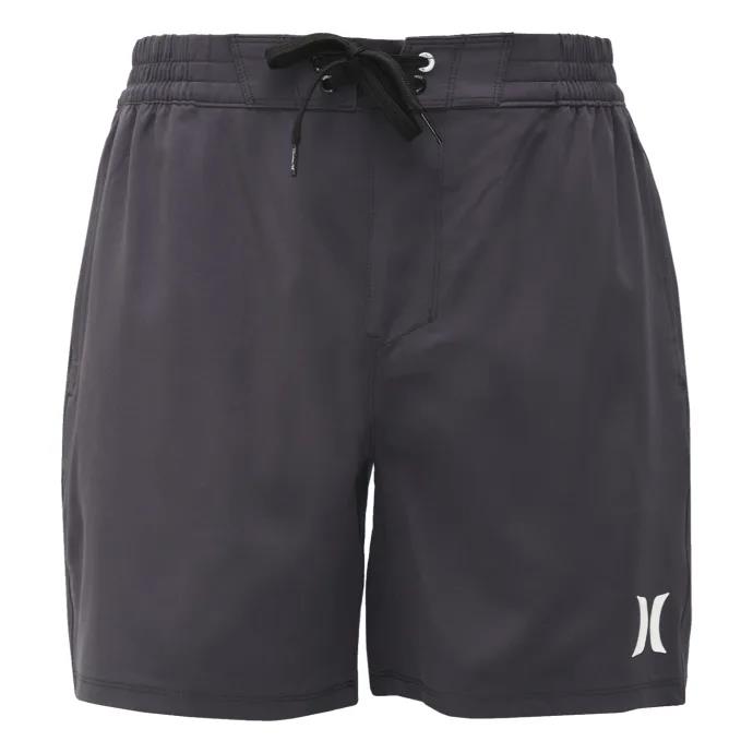 Hurley Mens Icon Elastic 17″ Volley Shorts Charcoal