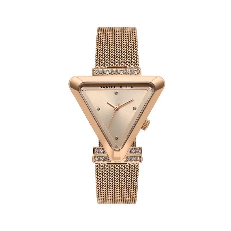 Daniel Klein Womens Rose Gold Mesh Strap Watch