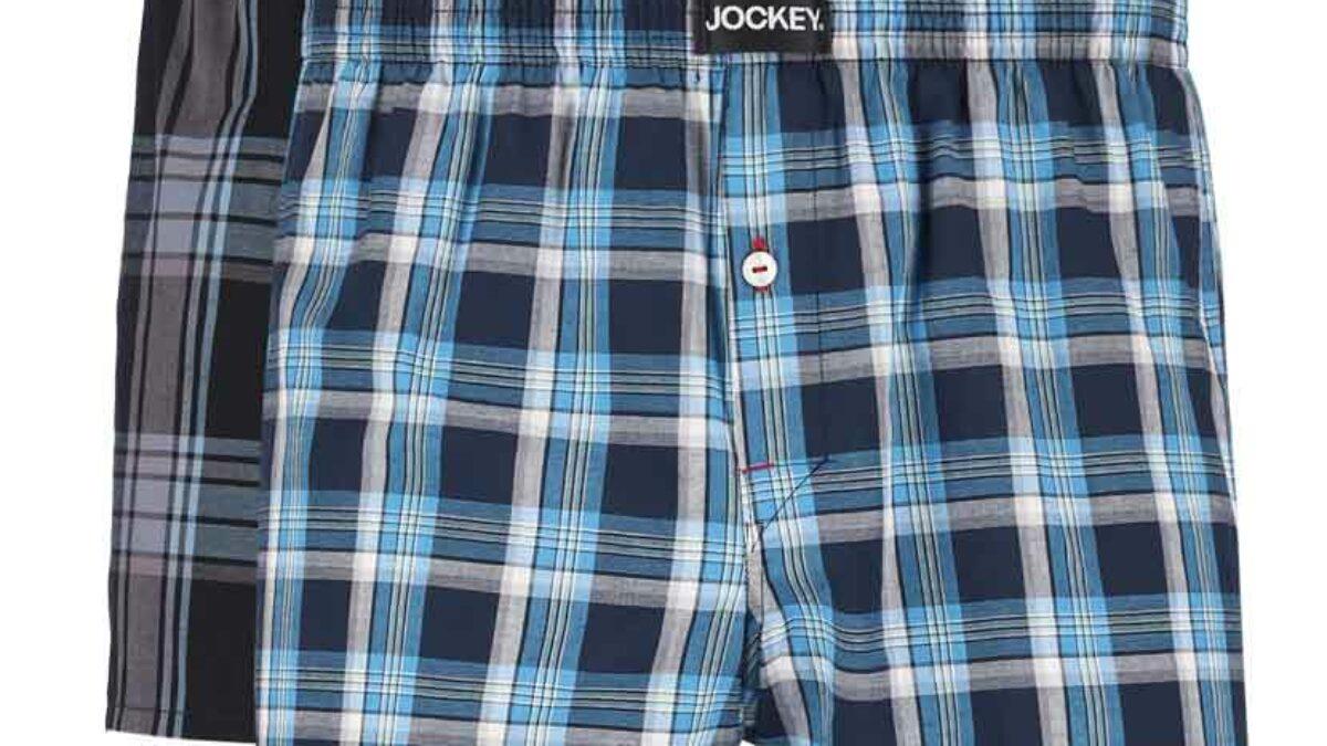Jockey Mens Woven Boxer Shorts 2 Pack