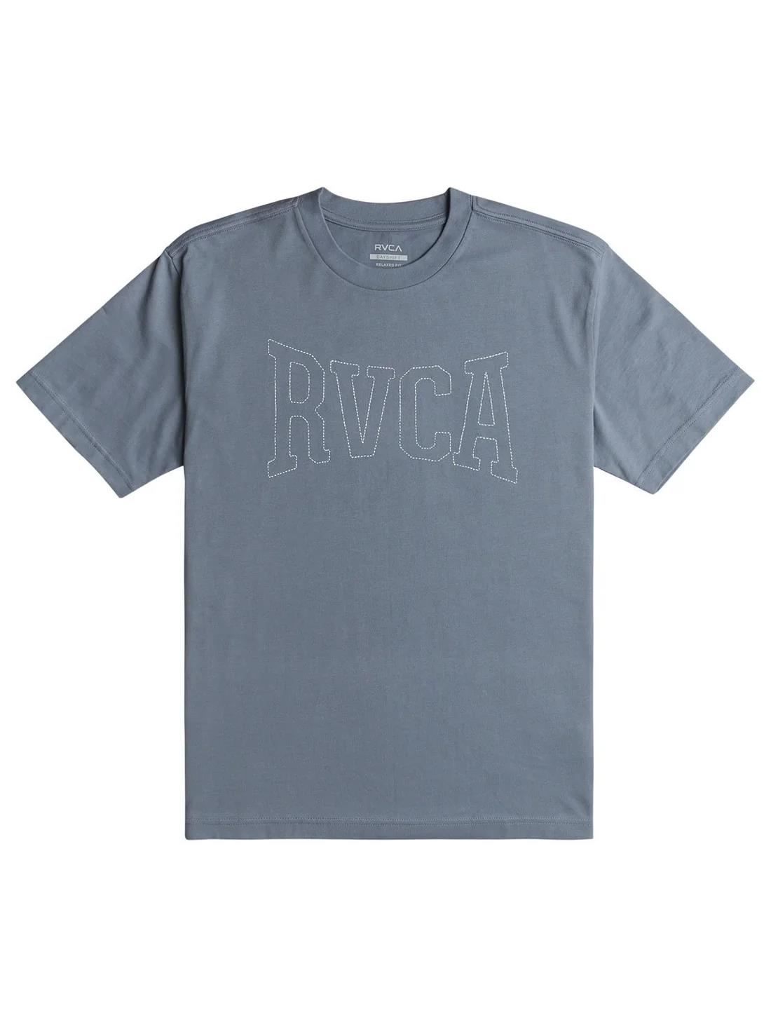Rvca Mens Stitch Short Sleeve Tee Flint Stone