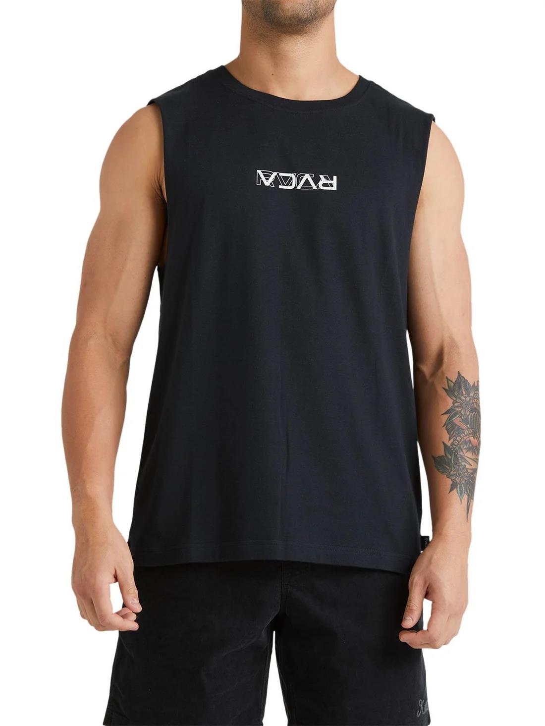 Rvca Mens Reverse Muscle Vest Black