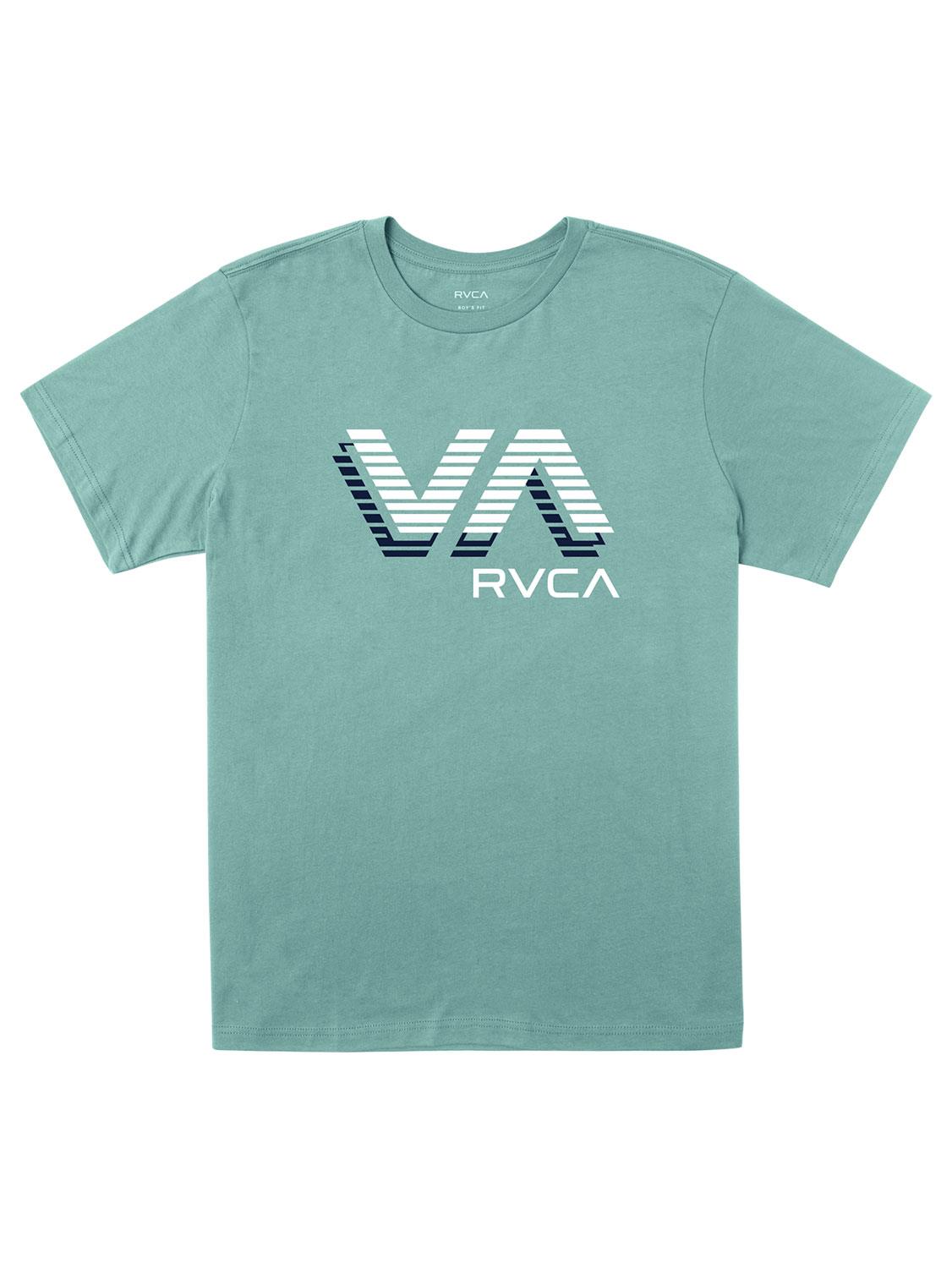 Rvca Mens Seperation Short Sleeve Tee Bermuda Blue