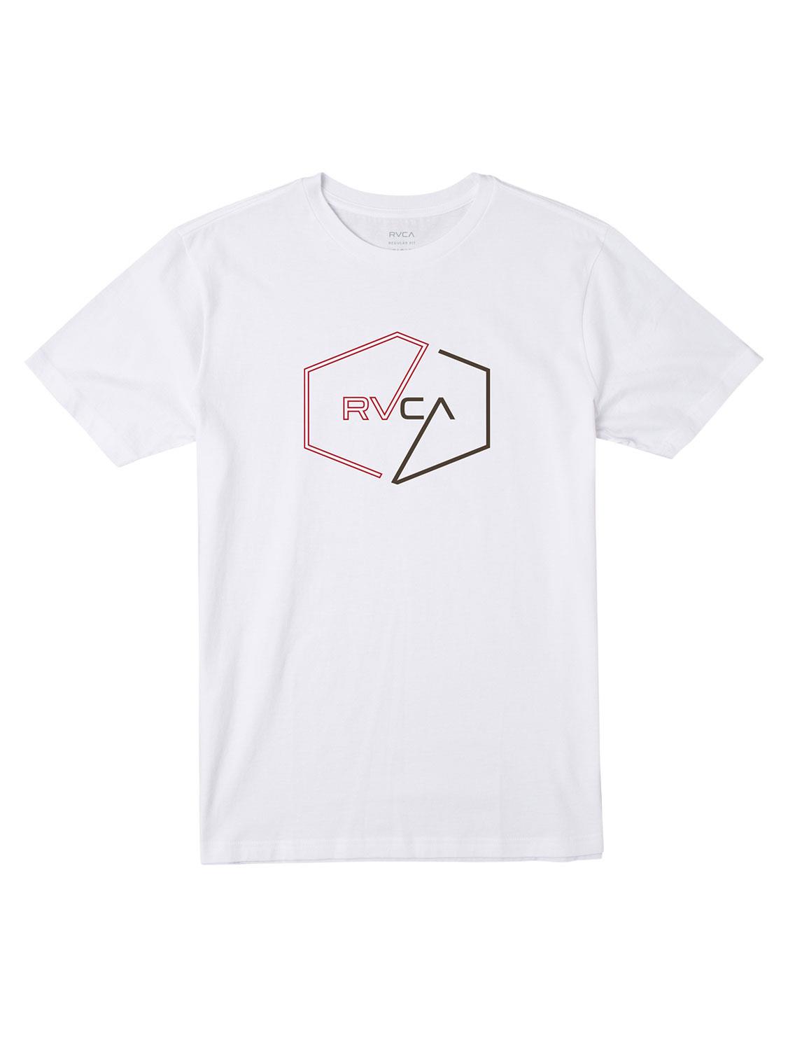 Rvca Mens Pin Hex Short Sleeve Tee White