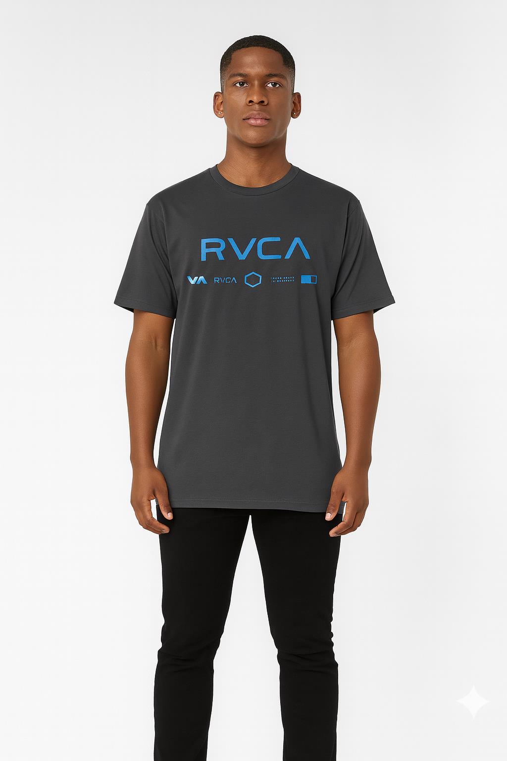 Rvca Mens Va Rvca Way Short Sleeve Tee Off Black