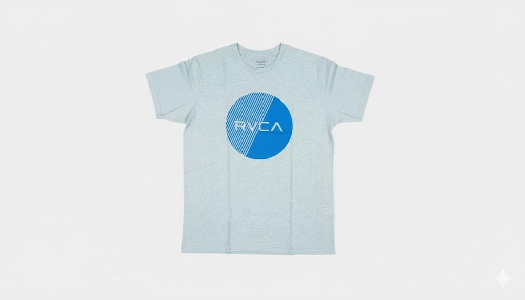 Rvca Mens Segment Short Sleeve Tee Snow Heather Mel