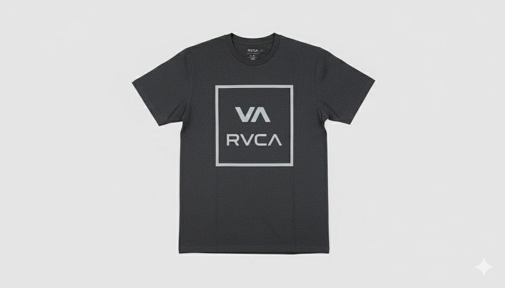 Rvca Mens Va Atw Short Sleeve Tee Off Black