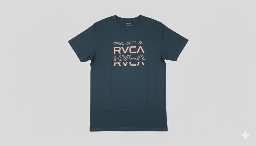 Rvca Mens Shatter Short Sleeve Tee Off Black