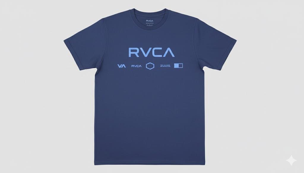 Rvca Mens Va Rvca Way Short Sleeve Tee Navy Blazer