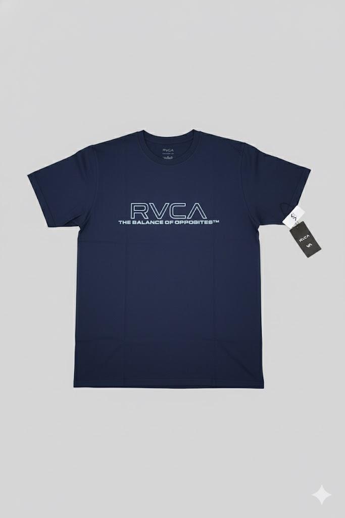 Rvca Mens Pin Top Short Sleeve Tee Navy Blazer
