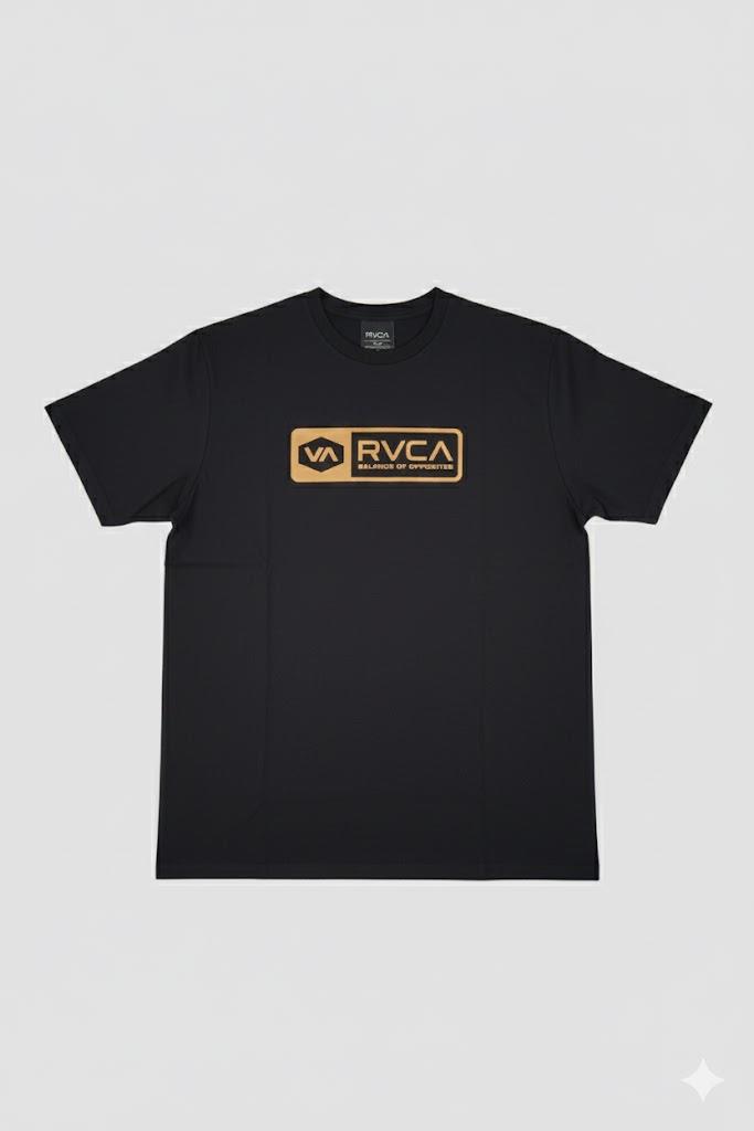 Rvca Mens Total Short Sleeve Tee Off Black