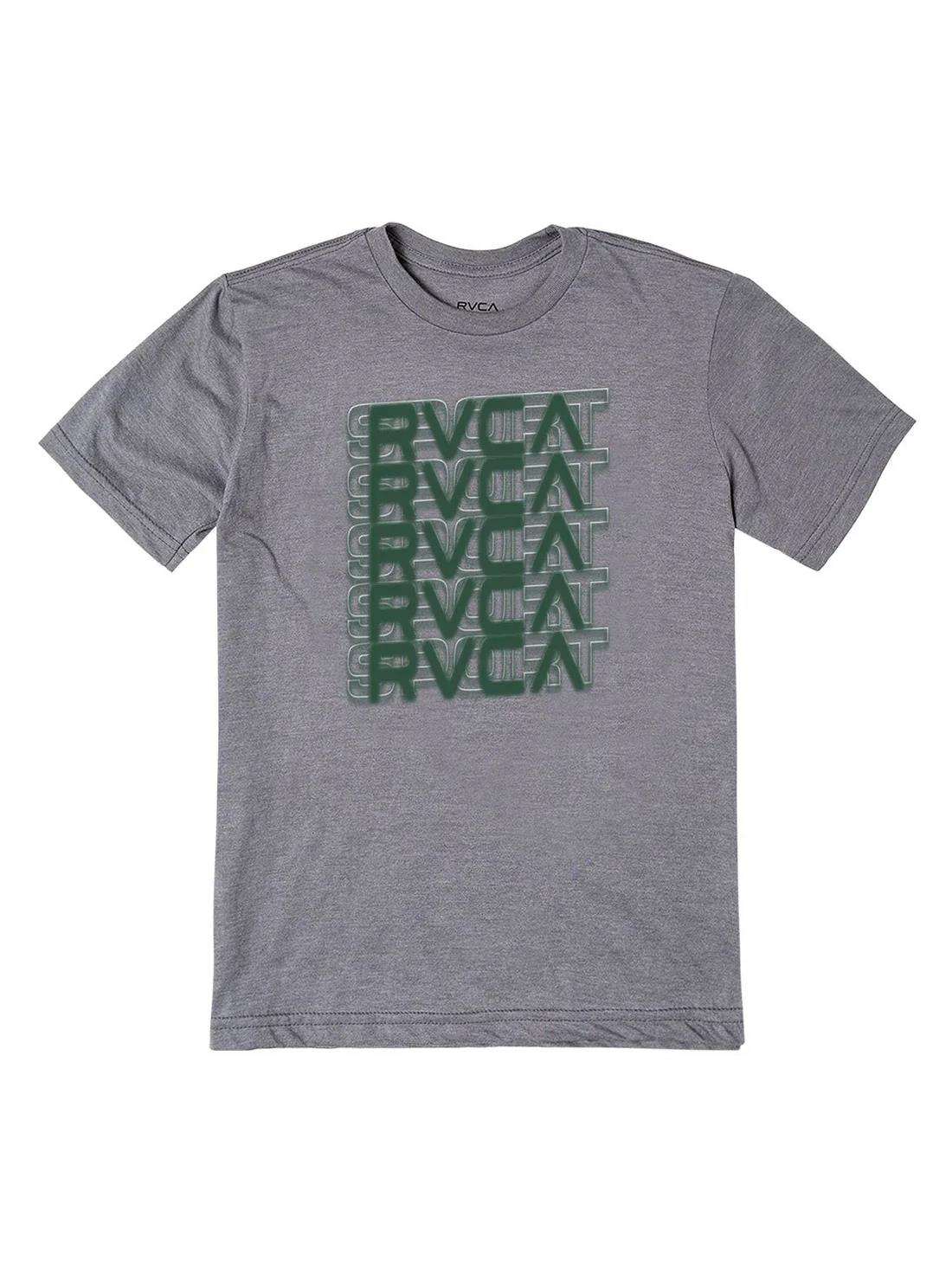 Rvca Mens Sport Repeat Short Sleeve Tee Grey Noise Mock