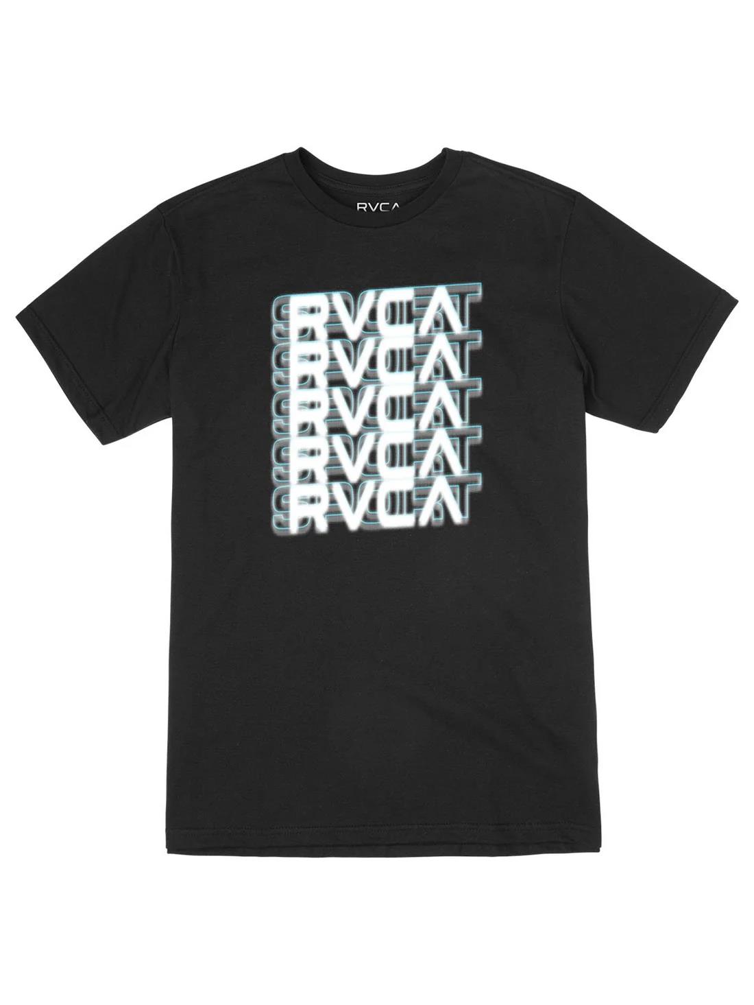 Rvca Mens Sport Repeat Short Sleeve Tee Pirate Black