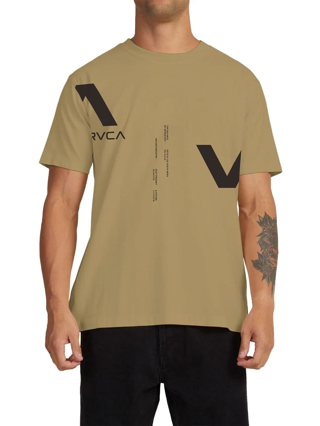 Rvca Mens Va Divided Short Sleeve Tee Covert Green