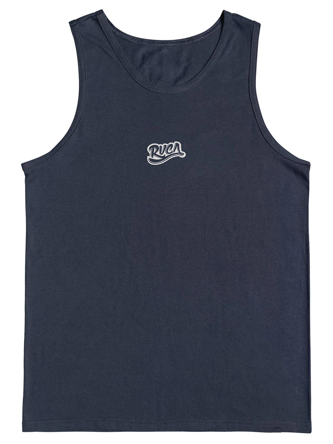 Rvca Mens Signage Tank Navy Blazer