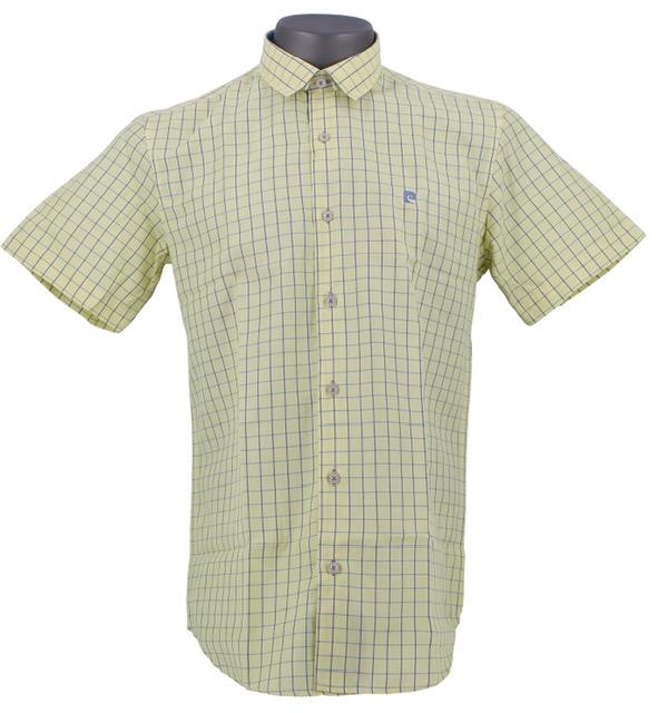 Pierre Cardin Mens Short Sleeve Shirt Lemon