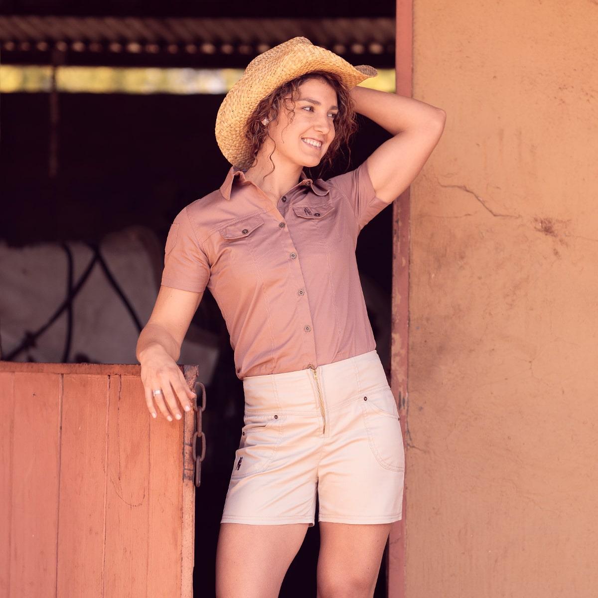 Boerboel Womens Kalahari Shorts Stone